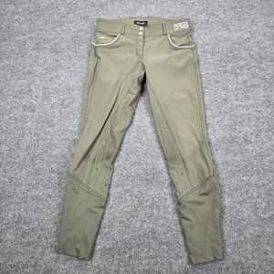 Horze Breeches Womens 30‎ Olive Green Full Seat Silicone Grip Equestrian Pants